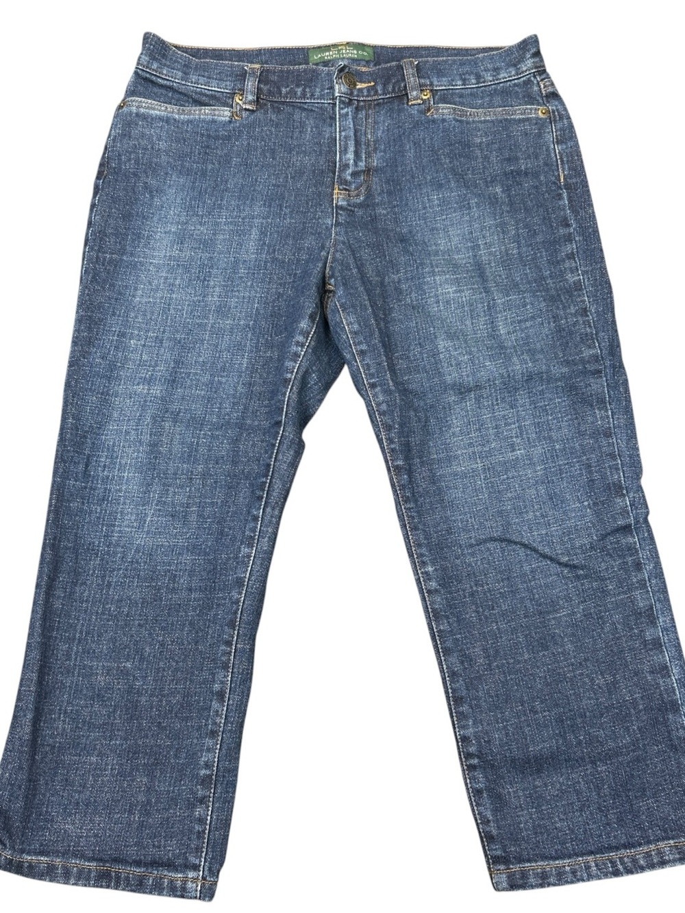 Lauren Jeans Co Ralph Lauren Classic Mid Calf Jeans Women’s 6 Blue Stretch Denim
